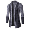 Retro Men Patchwork Long Sleeve Knitted Sweater Cardigan Coat Outwear   clothing