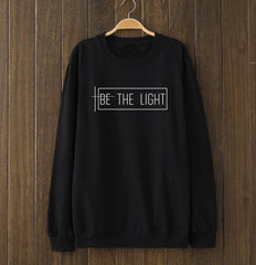 BE THE LIGHT Hoodies Female Long Sleeve Tops Pullover Clothes Woman Autumn Winter Sweatshirts