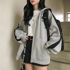 Oversized Hoodies Women Casual Long Sleeve Loose Sweatshirts Female Harajuku Street Boyfriend Style Sweatshirt Fleece Clothes