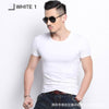 Men Tshirt Spandex Fitness Gym Clothing Man Tops Tees T Shirt For Male Solid Color Tshirts multi Colors T-Shirt XS-XXL