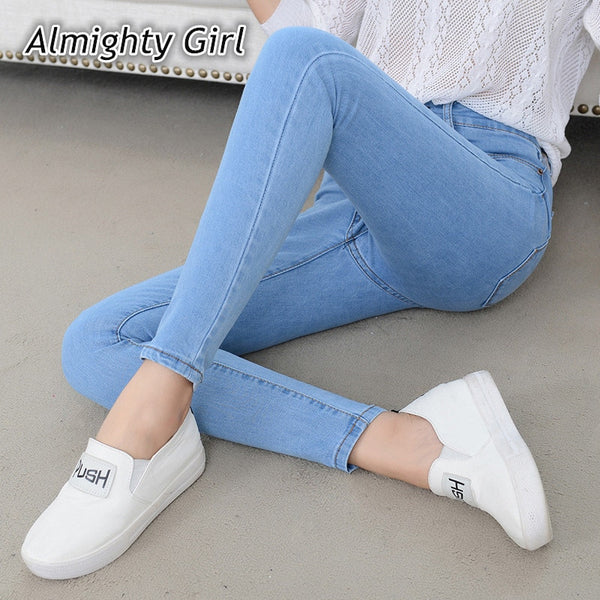 Denim Jeans Womens High Waist Stretch Pencil Skinny Ankle-length Pants Femme Black Blue Push Up 2020 Elastic Slim Streetwear0001