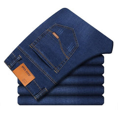 Brand 2020 New Men's Fashion Jeans Business Casual Stretch Slim Jeans Classic Trousers Denim Pants Male Black Blue