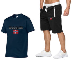 2020 fashion men's shorts set, summer 2-piece tracksuit set, shorts and shorts set, men's casual t-shirt set, sports set