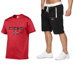 2020 fashion men's shorts set, summer 2-piece tracksuit set, shorts and shorts set, men's casual t-shirt set, sports set