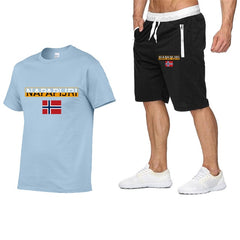 2020 fashion men's shorts set, summer 2-piece tracksuit set, shorts and shorts set, men's casual t-shirt set, sports set