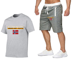 2020 fashion men's shorts set, summer 2-piece tracksuit set, shorts and shorts set, men's casual t-shirt set, sports set