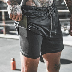 Men Fitness Bodybuilding Shorts Man Casual  Workout Male Breathable Mesh Quick Dry Sportswear Jogger Beach Short Pants