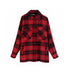 Vintage Stylish Pockets Oversized Plaid Jacket Coat Women 2020 Fashion Lapel Collar Long Sleeve Loose Outerwear Chic Tops