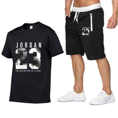 Tracksuit Men Sets Male Sweatshirt Pants Summer Men's Cropped T Shirt Shorts Casual Suits Sportswear Mens Clothing