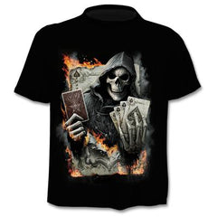 2020 New Fake Jacket Print T-Shirt Skull 3d T-Shirt Summer Trendy Short Sleeve T-Shirt Top Men/Female Short Sleeve Top