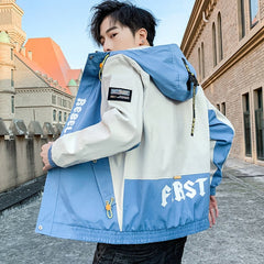 Men's Coat Spring Autumn 2020 New Korean Version Hooded Casual Jacket Men Fashion Zipper  Jackets Outwear Slim Fit  Plus Size