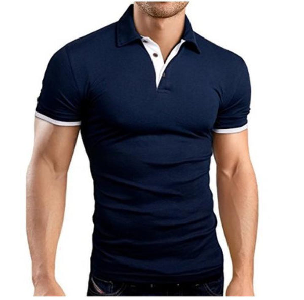 MRMT 2020 Brand Summer New Men's T-shirt Lapel Casual Short-sleeved Stitching T-shirt for Male Solid Color Pullover Tops T-shirt