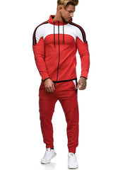 Men Spotrs Suit Two Pieces Set  Men's Zipper Hoodie Jacket Sweatshirt + Pants Male Hoody Jogging Tracksuit Sportswear Outfit 5XL