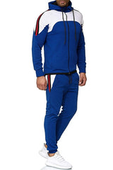 Men Spotrs Suit Two Pieces Set  Men's Zipper Hoodie Jacket Sweatshirt + Pants Male Hoody Jogging Tracksuit Sportswear Outfit 5XL