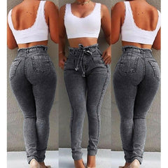 2020 Newest Hot Women Stretch Ripped Distressed Skinny High Waist Denim Pants Shredded Jeans Trousers Slim Jeggings Denim Jeans