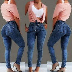 2020 Newest Hot Women Stretch Ripped Distressed Skinny High Waist Denim Pants Shredded Jeans Trousers Slim Jeggings Denim Jeans