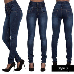 2020 Newest Hot Women Stretch Ripped Distressed Skinny High Waist Denim Pants Shredded Jeans Trousers Slim Jeggings Denim Jeans