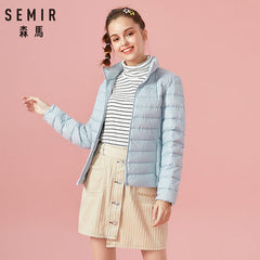 SEMIR 2020 Winter Down Jacket Women Short Jackets New Down Hooded Warm Autumn Slim Coat for Female Casual Tops winter jackets