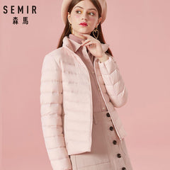 SEMIR 2020 Winter Down Jacket Women Short Jackets New Down Hooded Warm Autumn Slim Coat for Female Casual Tops winter jackets