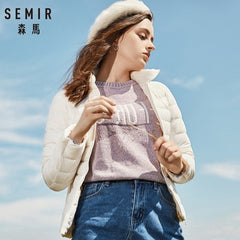 SEMIR 2020 Winter Down Jacket Women Short Jackets New Down Hooded Warm Autumn Slim Coat for Female Casual Tops winter jackets