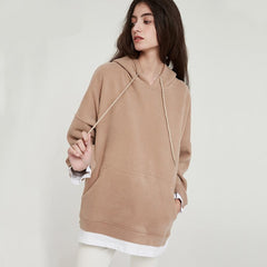 Wixra Women Casual Sweatshirts Warm Velvet Long Sleeve Oversize Hoodies Tops 2019 Autumn Winter Pullover Tops