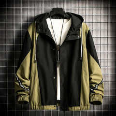 2020 spring and autumn clothes Men Jacket Size 4XL Outwear Hooded Wadded Coat Slim Parka men's hooded fashion printed jacket