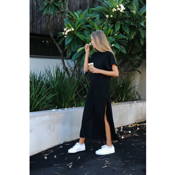 Maxi T Shirt Dress Women Summer Casual Beach Sexy Party Vintage Bodycon Boho Knitted Cotton Black Long Dresses Robe Plus Size